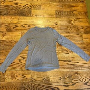 Lululemon Women's Gray Long Sleeve Top - Size 8